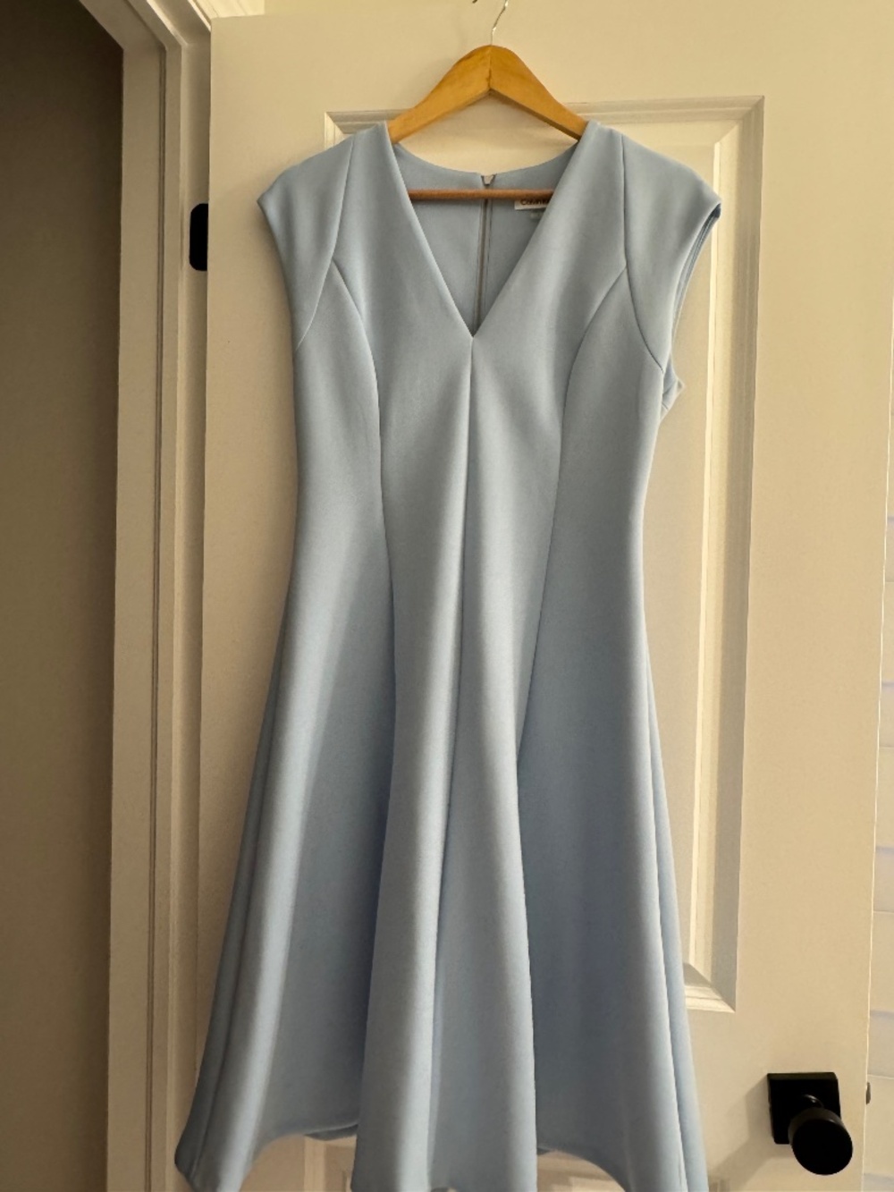 A Baby Blue Fit and Flare Dress